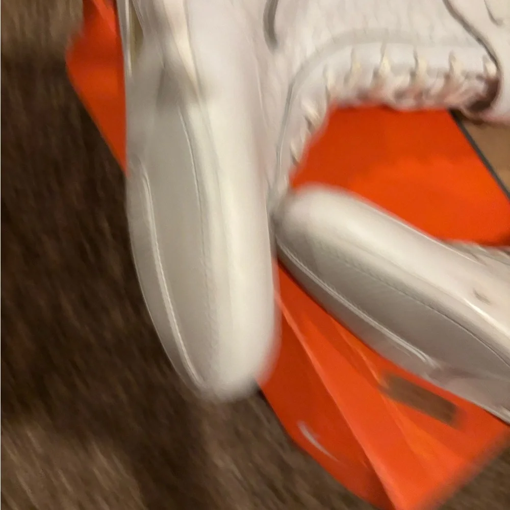 Nike Hypnotize White and Metallic Silver Sneakers - Picture 11 of 12